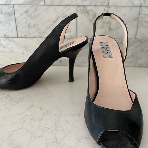 Isaac Misrahi Black leather heels, size 7 - Picture 7 of 7